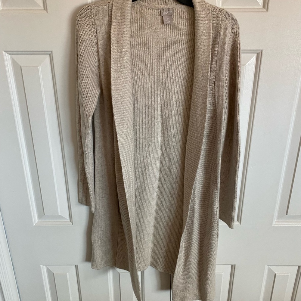 Chico's Cream Cardigan Sweater Lightweight Knit